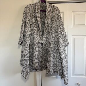 Eleven Stitch Design Gray Off White Oversized Cardigan Size XS